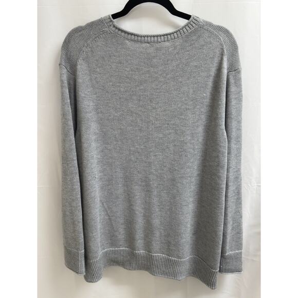 ELLA MOSS Crew Neck Long Sleeve Sweater Heather Gray Women's Size XXL - Picture 2 of 9